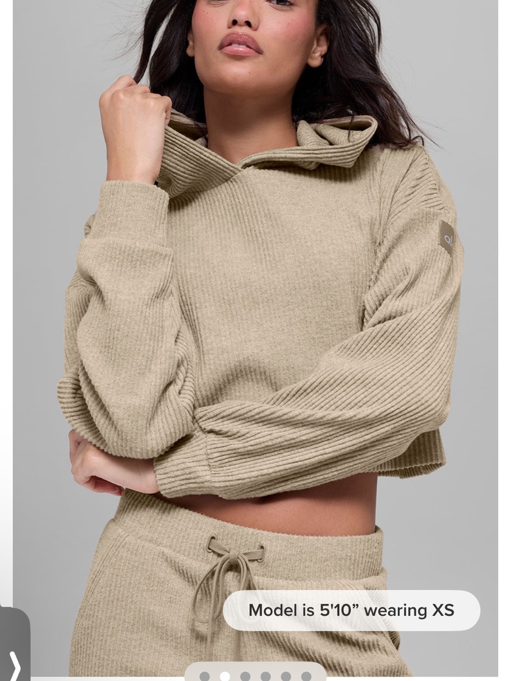 Alo Yoga Muse Hoodie Sweatpants set XS Gravel Heathwer
